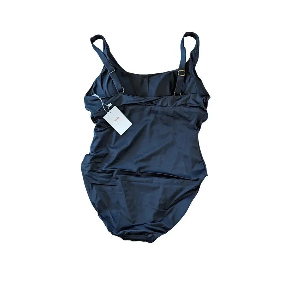 Andie Swim The Atlantic One Piece Black Eco Nylon Size Medium